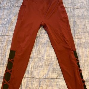 Full Length Maroon PopFit leggings